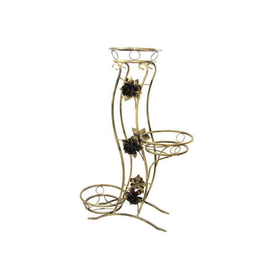 Soporte para flores 100x70 cm dorado