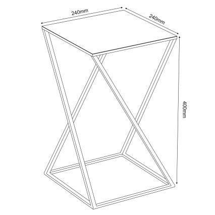 Soporte para flores 40x24 cm dorado
