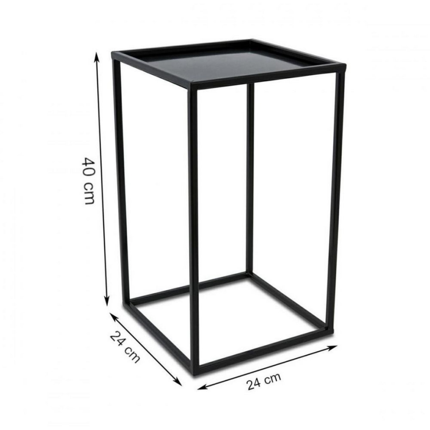 Soporte para flores 40x24 cm negro