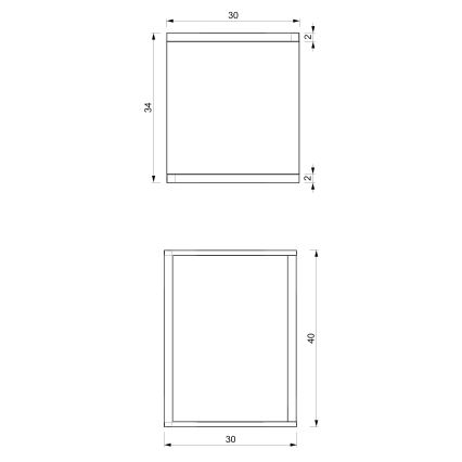 Soporte para flores 40x30x34 cm blanco