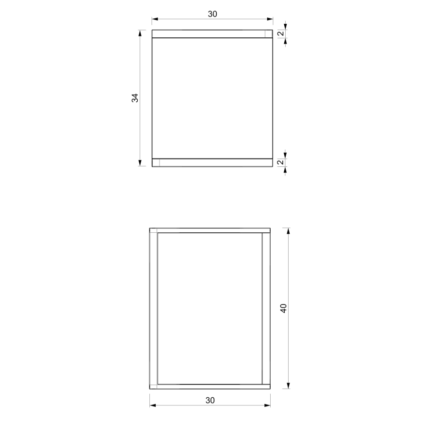 Soporte para flores 40x30x34 cm negro