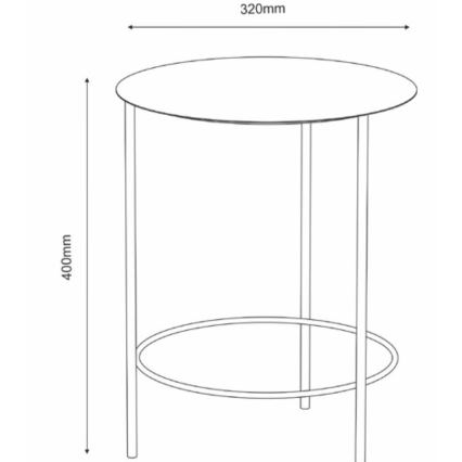 Soporte para flores 40x32 cm dorado