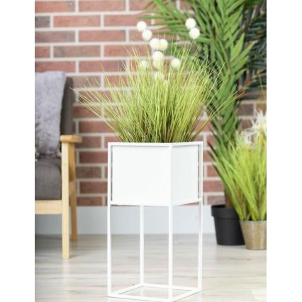 Soporte para flores 50x24 cm blanco