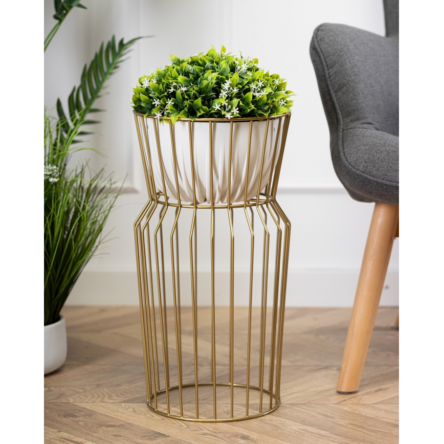 Soporte para flores 50x26 cm dorado