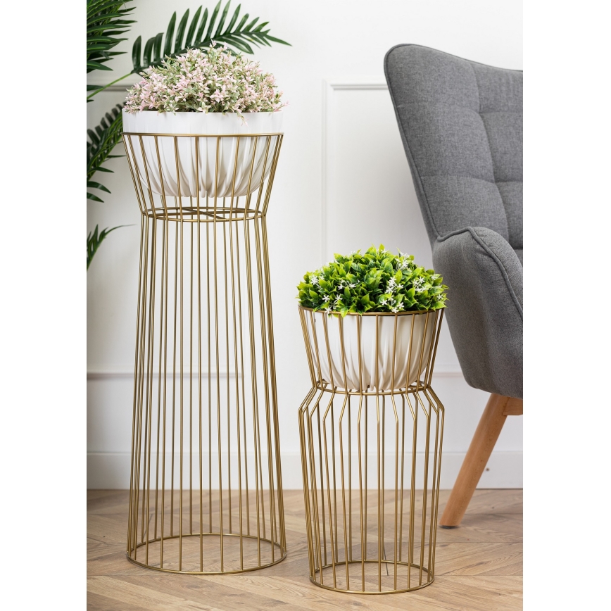 Soporte para flores 50x26 cm dorado