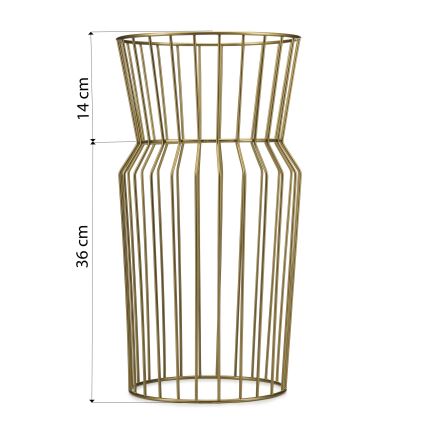 Soporte para flores 50x26 cm dorado
