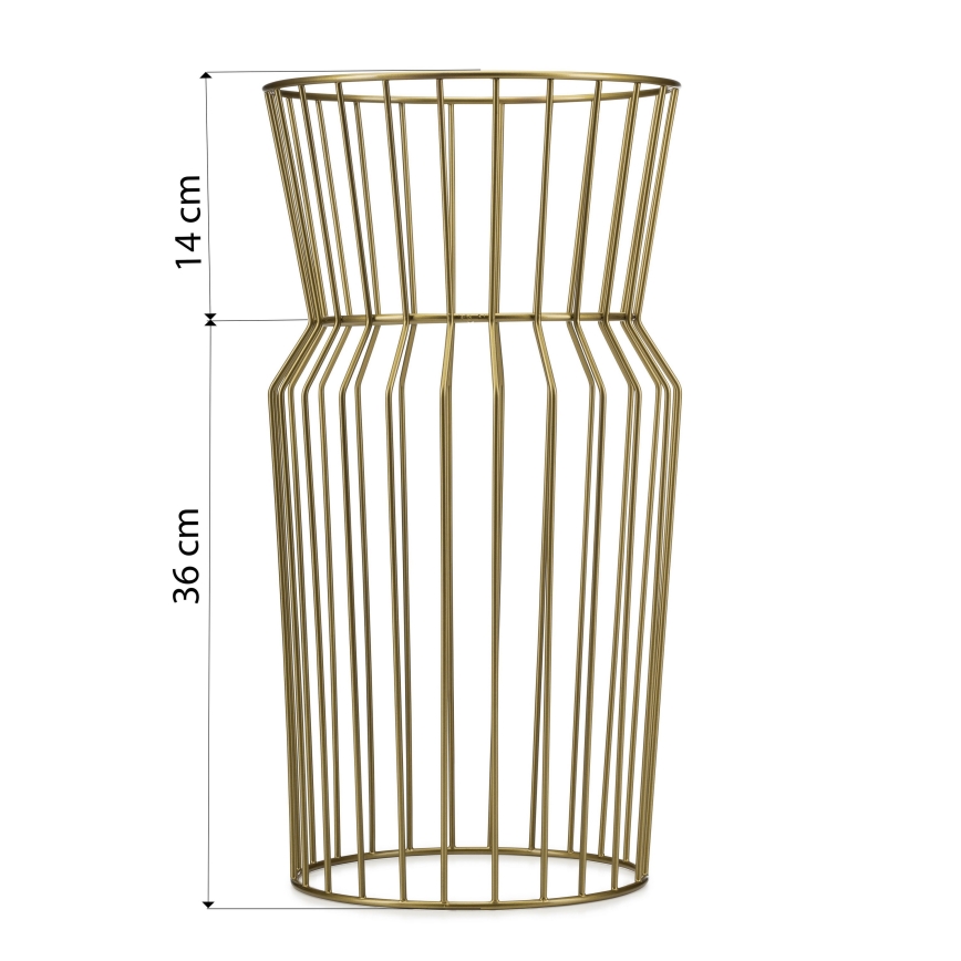 Soporte para flores 50x26 cm dorado