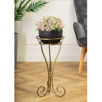 Soporte para flores 60x28 cm dorado