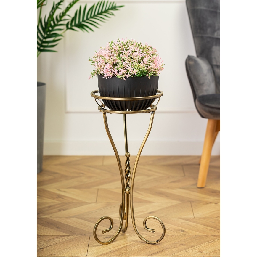 Soporte para flores 60x28 cm dorado