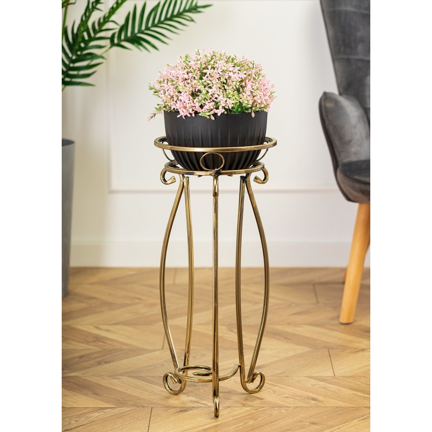 Soporte para flores 62x28 cm dorado