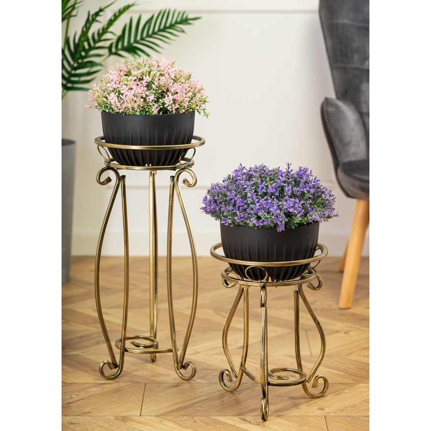 Soporte para flores 62x28 cm dorado