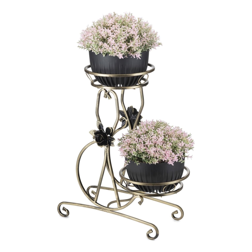Soporte para flores 64x54 cm dorado