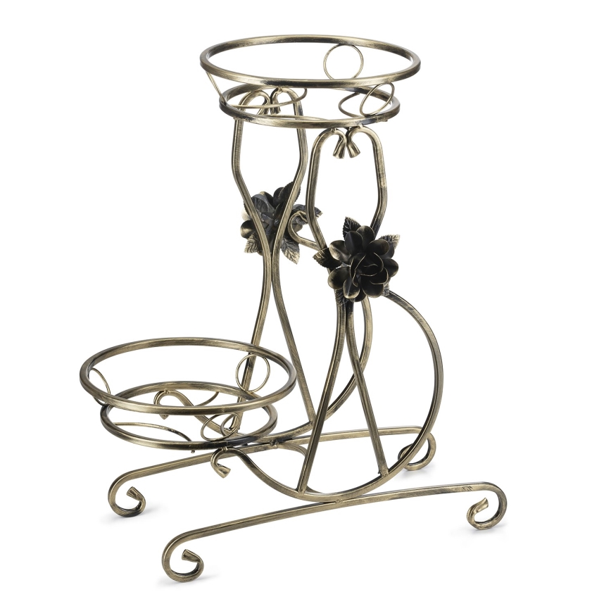 Soporte para flores 64x54 cm dorado