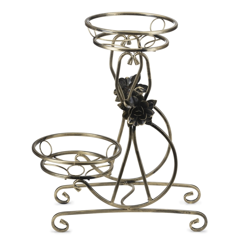 Soporte para flores 64x54 cm dorado