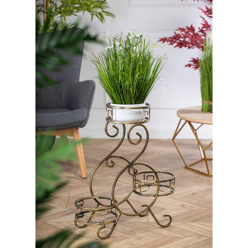 Soporte para flores 64x60 cm dorado