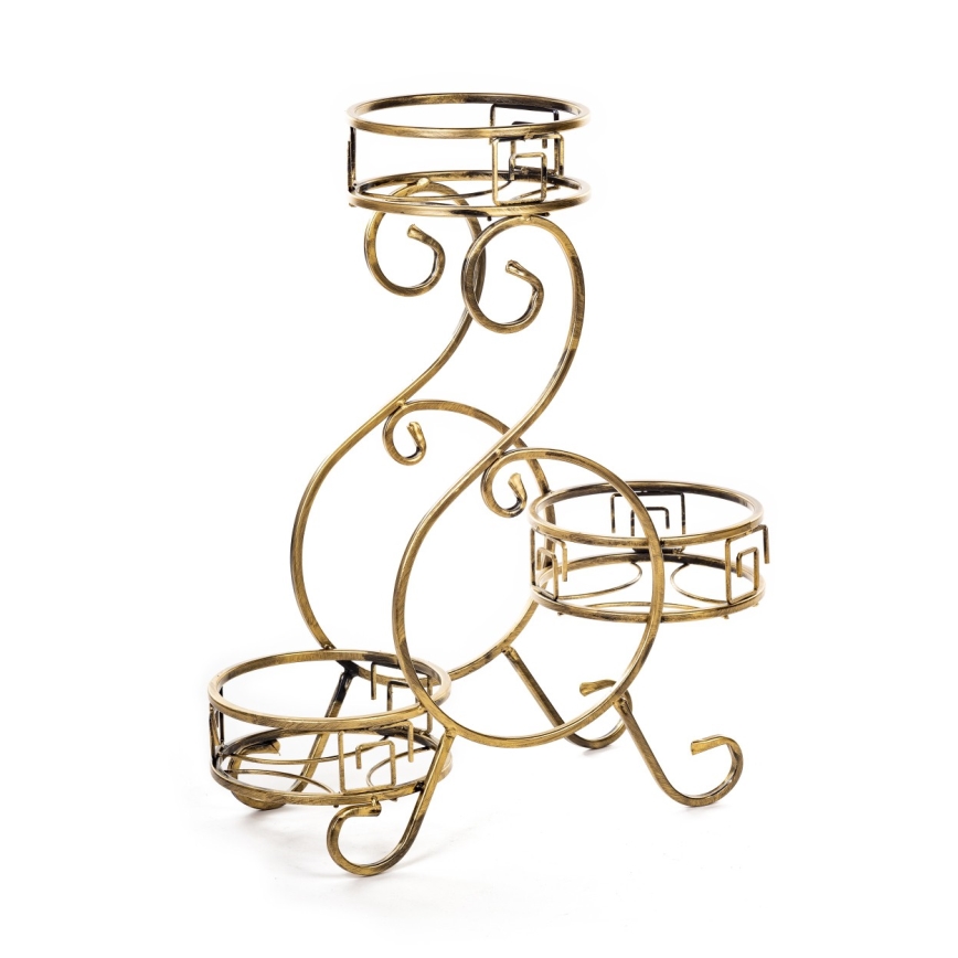 Soporte para flores 64x60 cm dorado