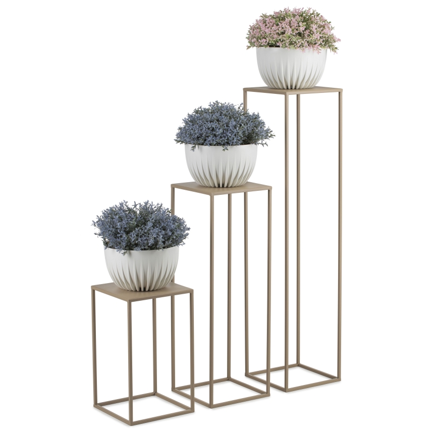 Soporte para flores 70x24 cm beige