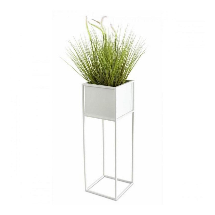 Soporte para flores 70x24 cm blanco