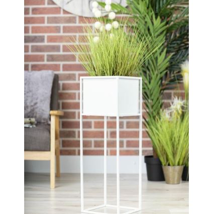 Soporte para flores 70x24 cm blanco