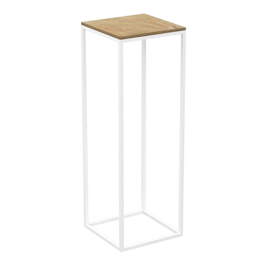 Soporte para flores 70x24 cm blanco