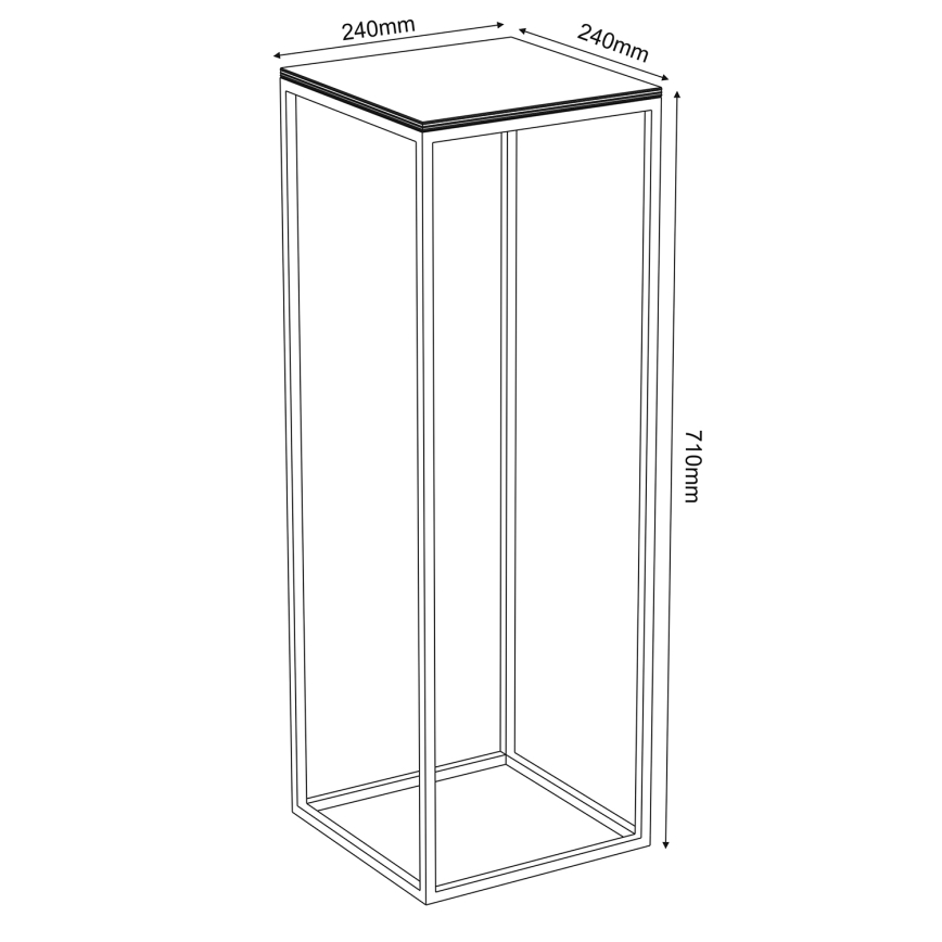 Soporte para flores 70x24 cm blanco