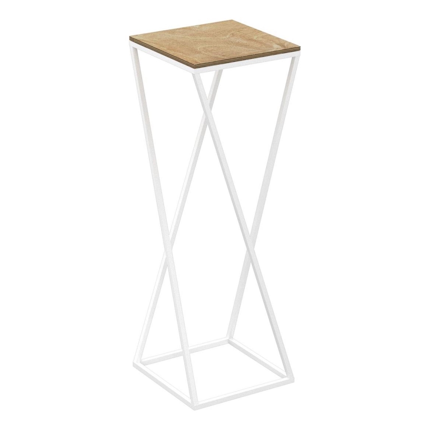 Soporte para flores 70x24 cm blanco