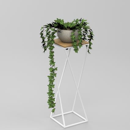 Soporte para flores 70x24 cm blanco