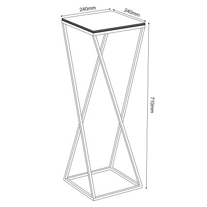 Soporte para flores 70x24 cm blanco