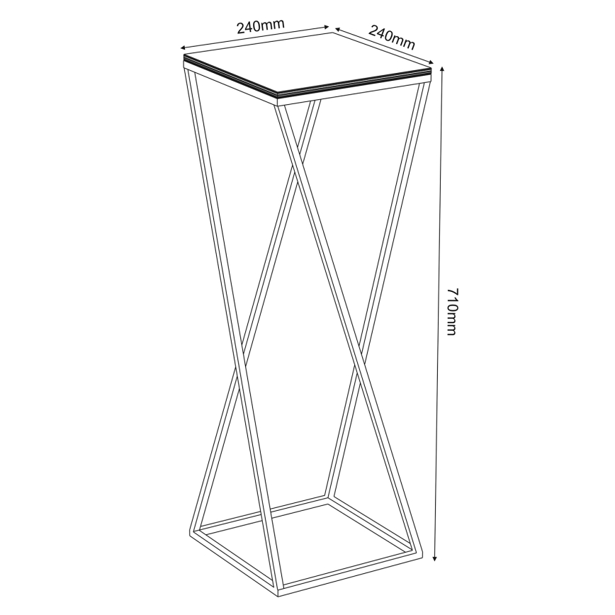 Soporte para flores 70x24 cm blanco