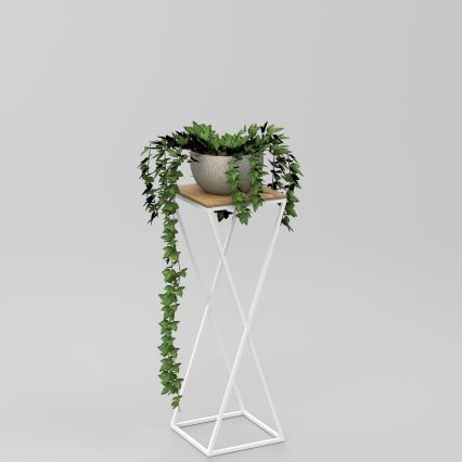 Soporte para flores 70x24 cm blanco