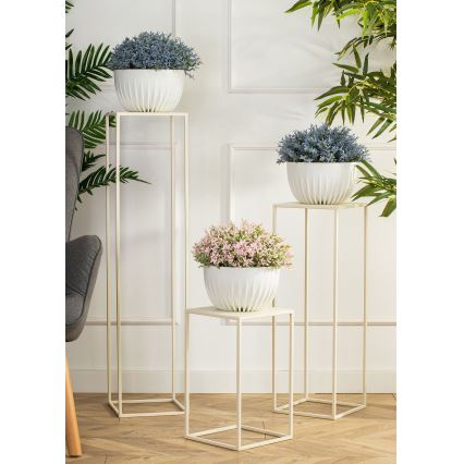 Soporte para flores 70x24 cm color crema