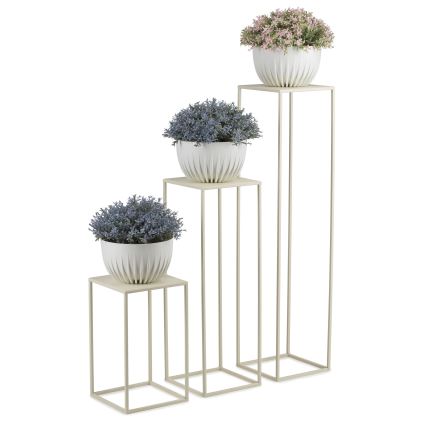 Soporte para flores 70x24 cm color crema