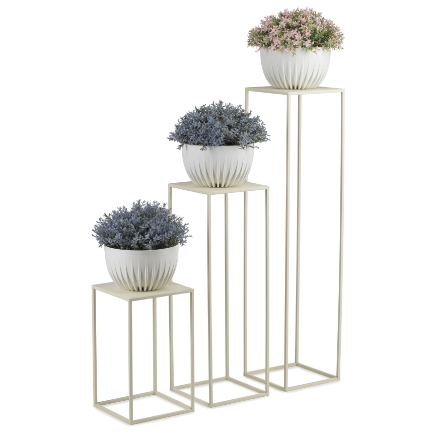 Soporte para flores 70x24 cm color crema