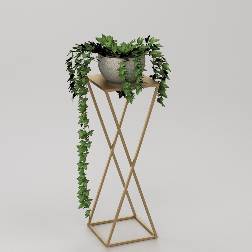 Soporte para flores 70x24 cm dorado