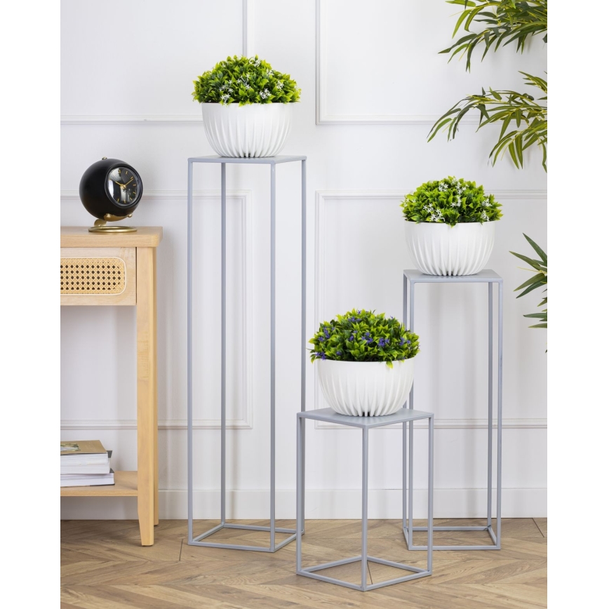 Soporte para flores 70x24 cm gris