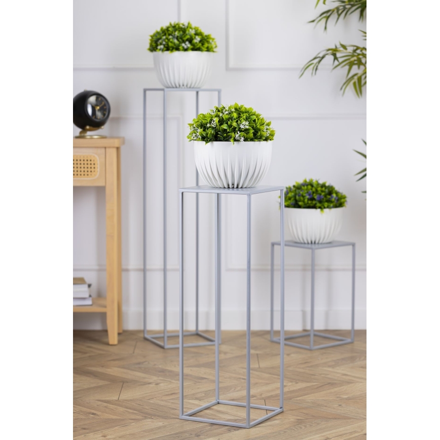 Soporte para flores 70x24 cm gris