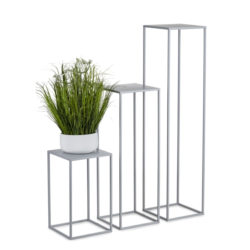 Soporte para flores 70x24 cm gris
