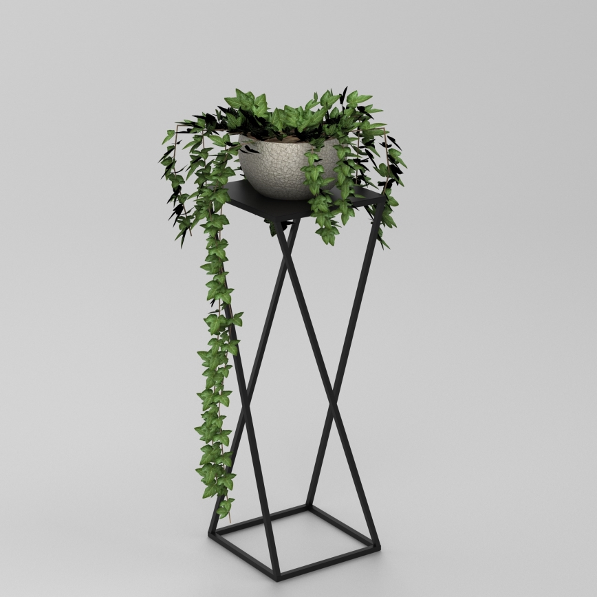Soporte para flores 70x24 cm negro