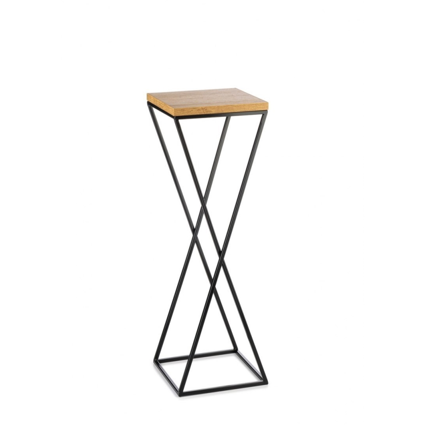 Soporte para flores 70x24 cm negro/marrón