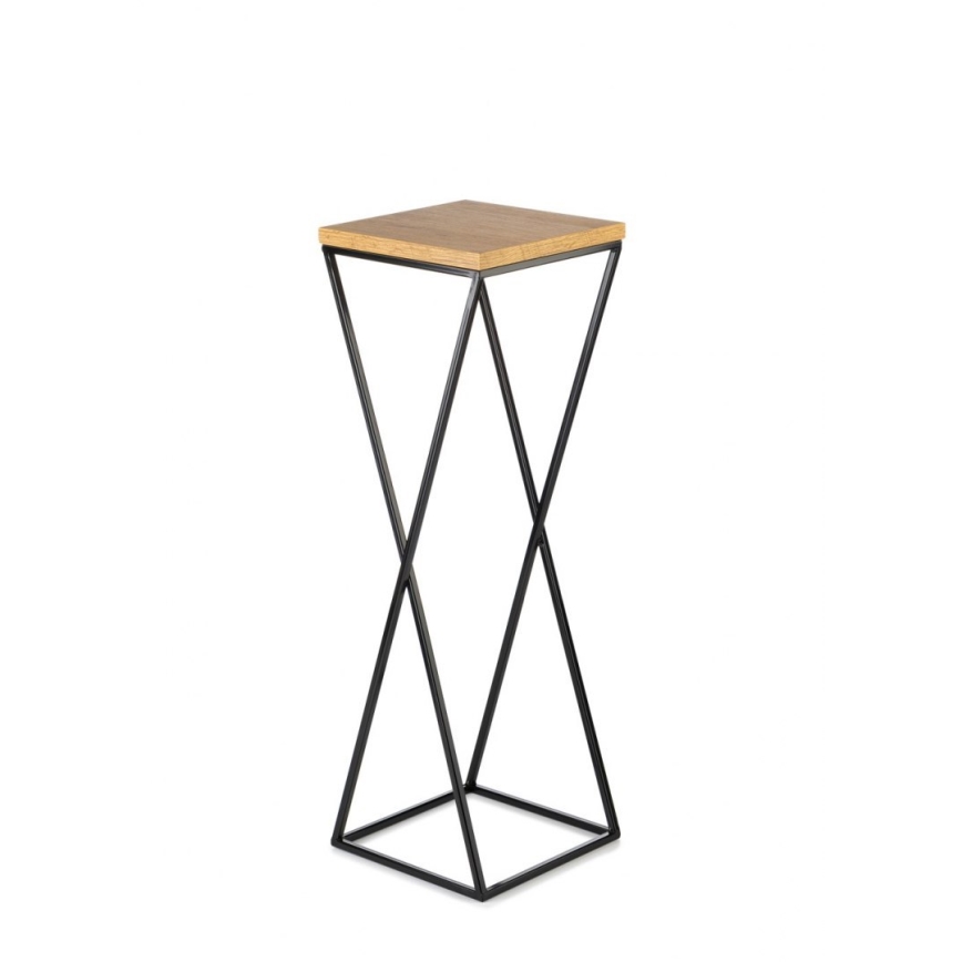 Soporte para flores 70x24 cm negro/marrón