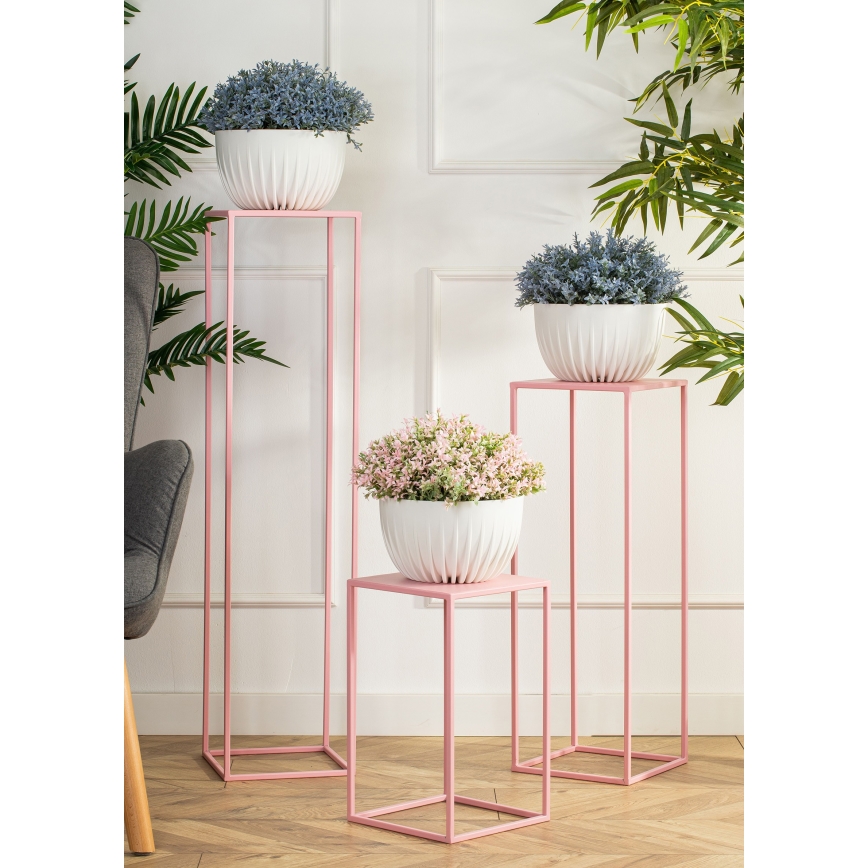 Soporte para flores 70x24 cm rosa
