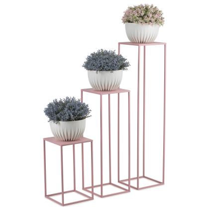 Soporte para flores 70x24 cm rosa