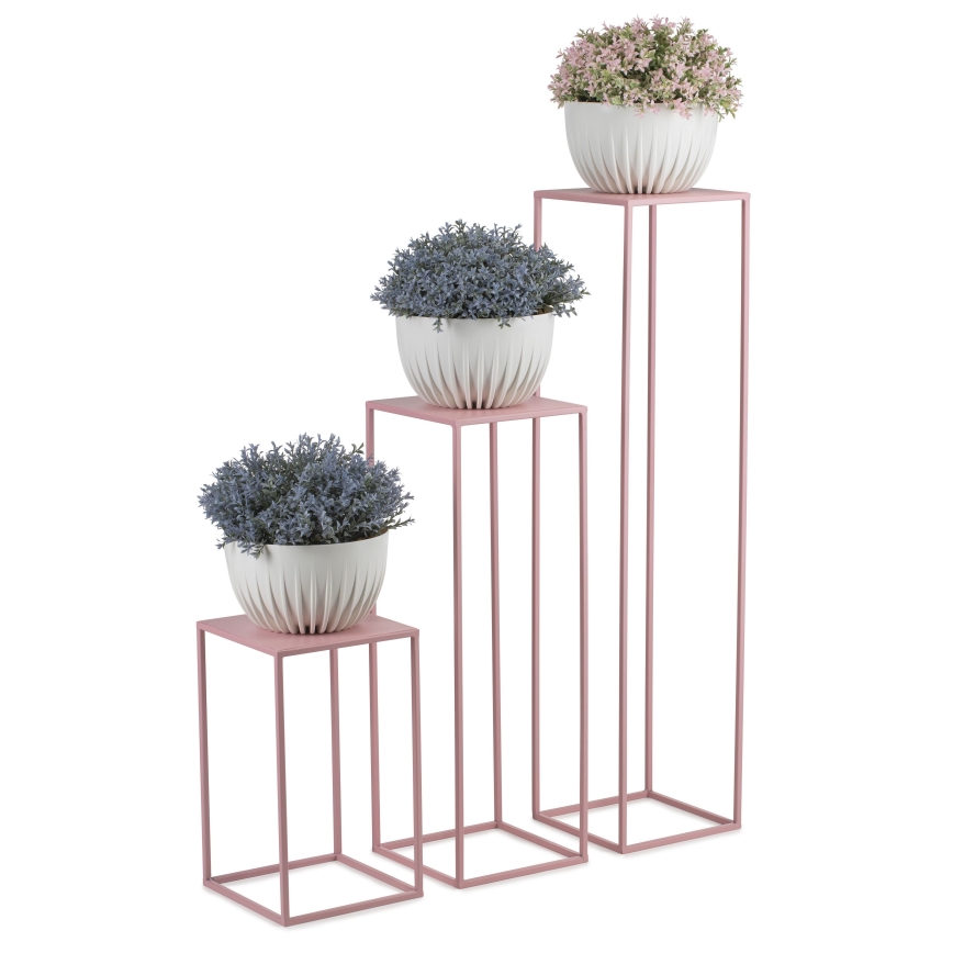 Soporte para flores 70x24 cm rosa