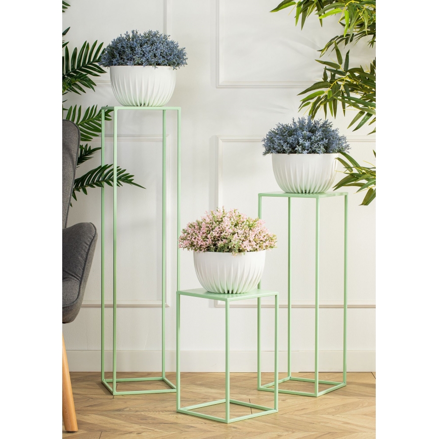 Soporte para flores 70x24 cm verde claro