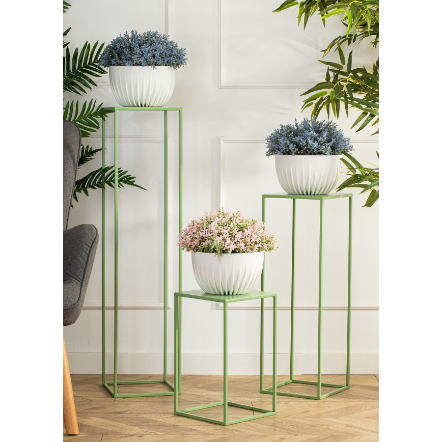 Soporte para flores 70x24 cm verde oscuro