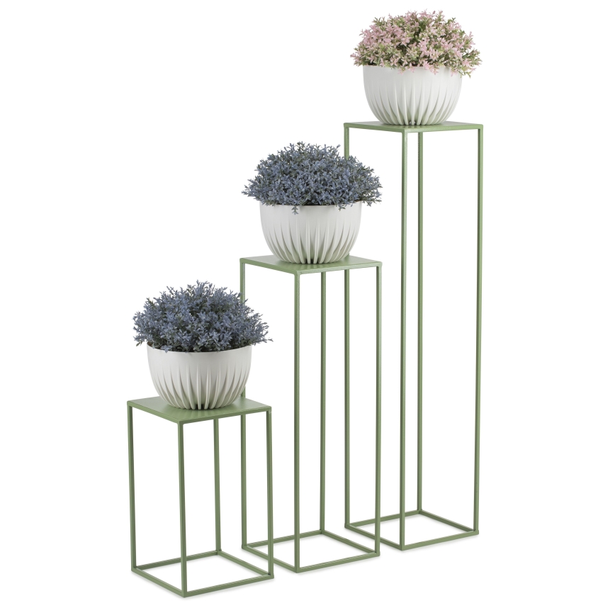 Soporte para flores 70x24 cm verde oscuro