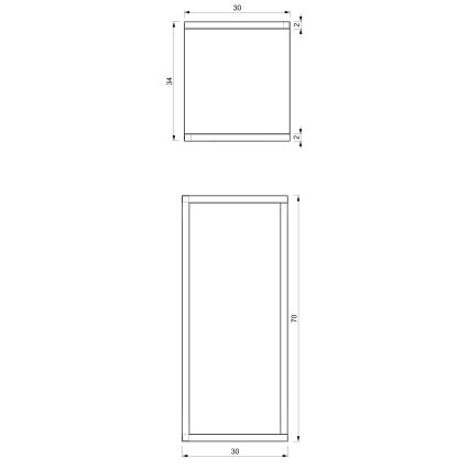 Soporte para flores 70x30x34 cm blanco