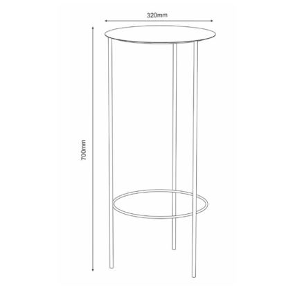 Soporte para flores 70x32 cm blanco