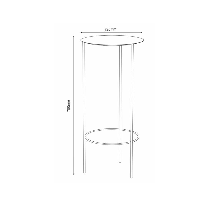 Soporte para flores 70x32 cm dorado