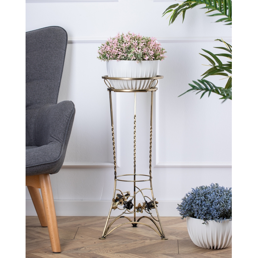 Soporte para flores 72x28 cm dorado
